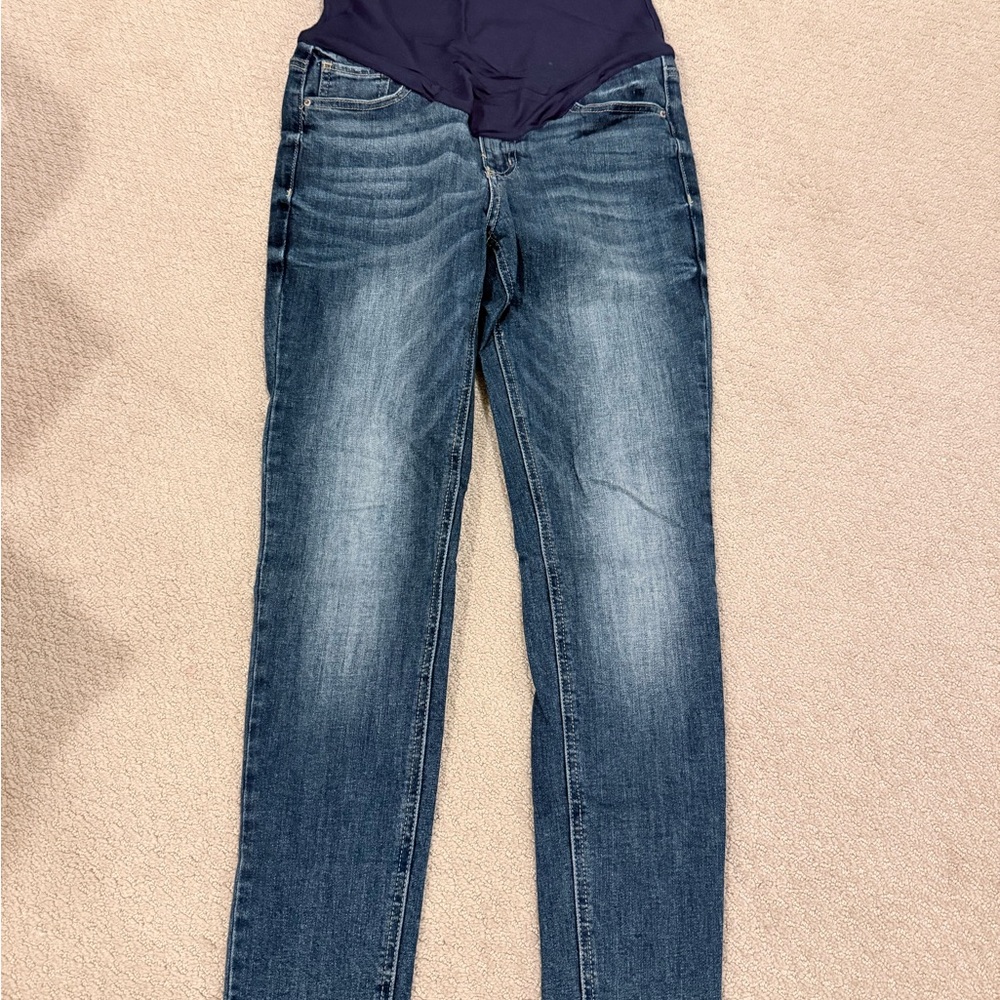 Pinkblush Dark Blue Women's Maternity Skinny Jeans